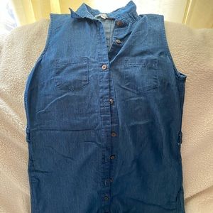 sleeveless jean dress